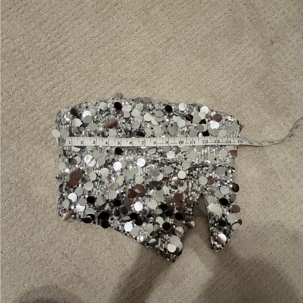Cider Silver Sequin Top